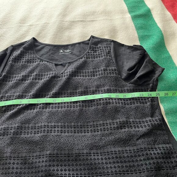 Black D/C Jeans TShirt with Lace Pattern - Size 2X GUC - Picture 9 of 9